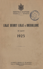 Ligje-Dekrete-1925