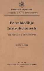 Përmbledhje instruksionesh për nënpunësin e regjistrimit 1929